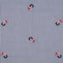 Embroidered Navy & White Stripe ~ Cotton